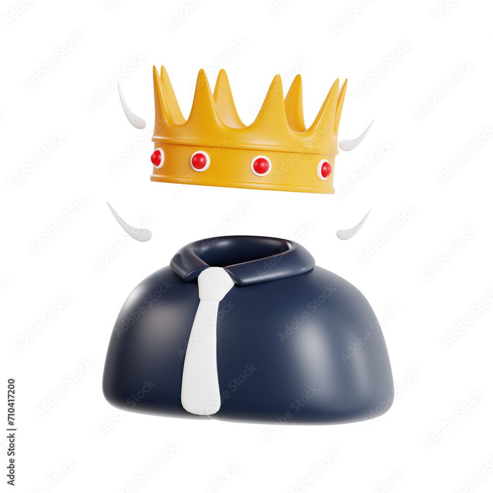 Poster 3d best businessman model attitude of achievement. 3d illustration, 3d element, 3d rendering. 3d vis