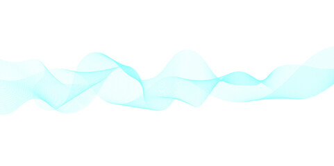 Abstract shiny blue moving wave lines design element for banner design. Abstract futuristic technology wave glowing lines background.