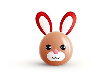 Obraz premium Cute rabbit with easter egg