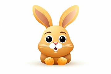 Obraz premium Cute rabbit with easter egg