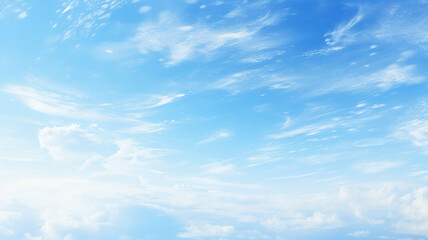 background blue sky with light white clouds, abstract view of the sky