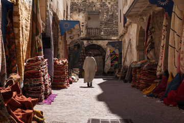 Colorful streets of Essaouira, Morocco