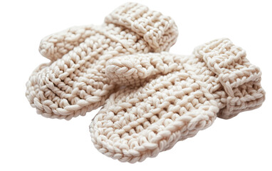 Crochet Baby Mittens Design on a transparent background