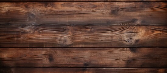 Brown plank Wooden detailed textured background with copy space. Generate AI image - obrazy, fototapety, plakaty