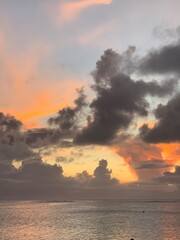 beach sunset with cloud
