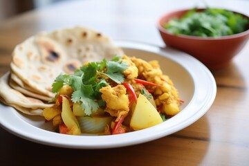 diner胢s pov of aloo gobi with roti