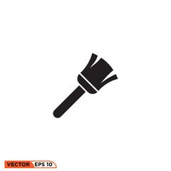 Broom icon design vector graphic of template, sign and symbol