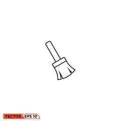 Broom icon design vector graphic of template, sign and symbol