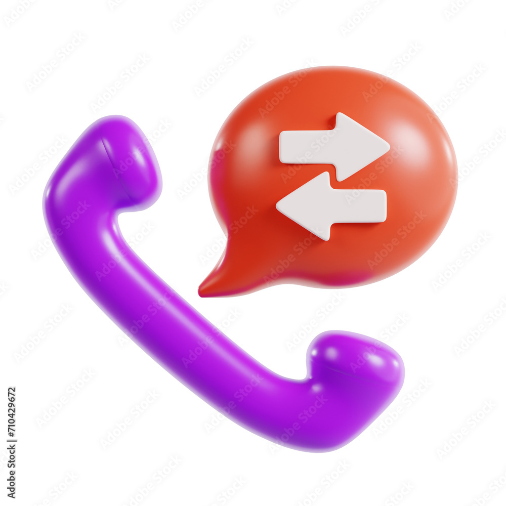 Poster 3d direct call model communication in sales and marketing. 3d illustration, 3d element, 3d rendering