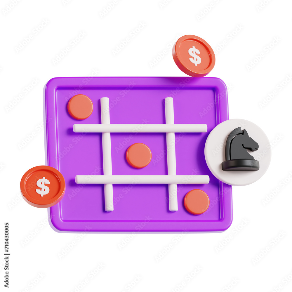 Aufkleber 3d marketing strategy model turning plans into actionable tactics. 3d illustration, 3d element, 3d r