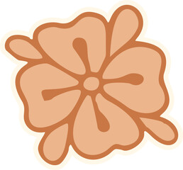 Autumn Flower Line Art Drawing