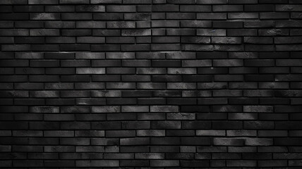 Fototapeta na wymiar black brick wall, background, vintage wall texture, blank with copy space