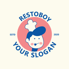 simple concept character food logo suitable for businesses and shops