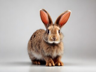 white rabbit on a white background,generative ai