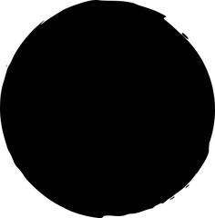 Grunge circles illustration on transparent background.