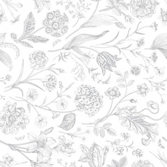 seamless background with flowers
