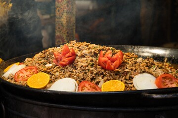 Roasted meat, kebab. Traditional turkish food.