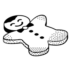 Gingerbread Biscuits isometric concept,  perfect tea time treats Hand drawn vector, Bakery and Baker drawings, food preparation and Kitchen Utensil Sketch Culinary Doodle stock illustration