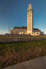 Fototapeta premium Hassan II Mosque Casablanca, Morocco. Beautiful architecture
