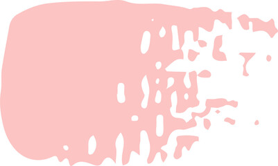 Pastel ink grunge brush stroke illustration on transparent background.
