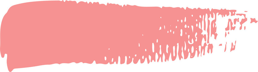 Pastel ink grunge brush stroke illustration on transparent background.