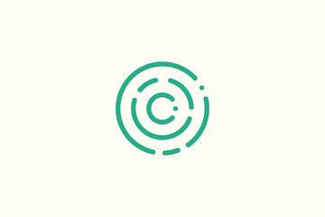 C logo, C icon, Letter C logo, editable stroke, abstract design, vector, illustration