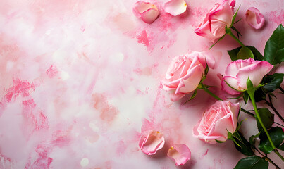 rose flower background,Generative AI 