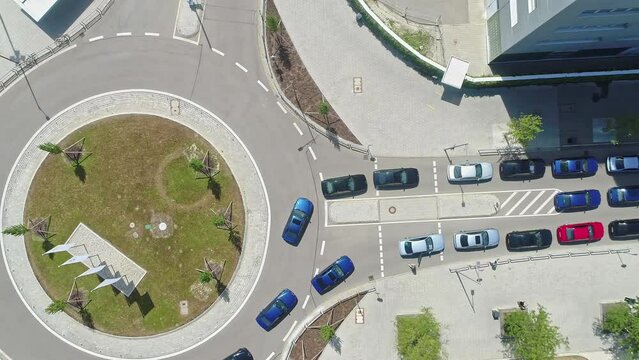 Line of BMW cars during celebrations of 50 Years at Museum in Munich, Germany. Aerial. 

editorial