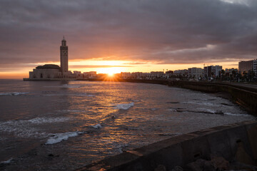 Hassan II Mosque Casablanca, Morocco. Beautiful architecture