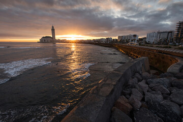 Hassan II Mosque Casablanca, Morocco. Beautiful architecture