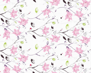 seamless pattern with flowers