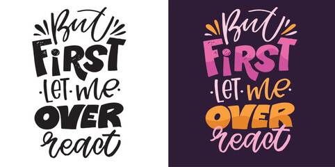 Cute hand drawn doodle lettering postcard. T-shirt design, fashion art letetring. 100% vector file © jane55