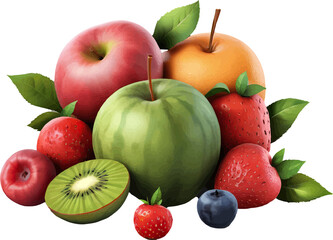 Illustration Design Of Image  Fresh Fruit 