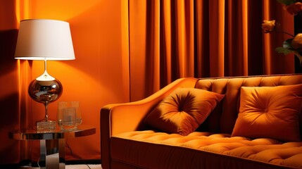 vibrant luxury orange background illustration opulent chic, stylish high, end glamorous vibrant luxury orange background