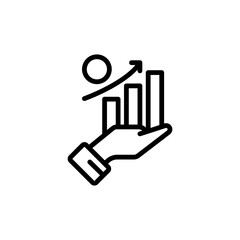 financial wellness icon or logo design isolated sign symbol vector illustration - high quality line style vector icon