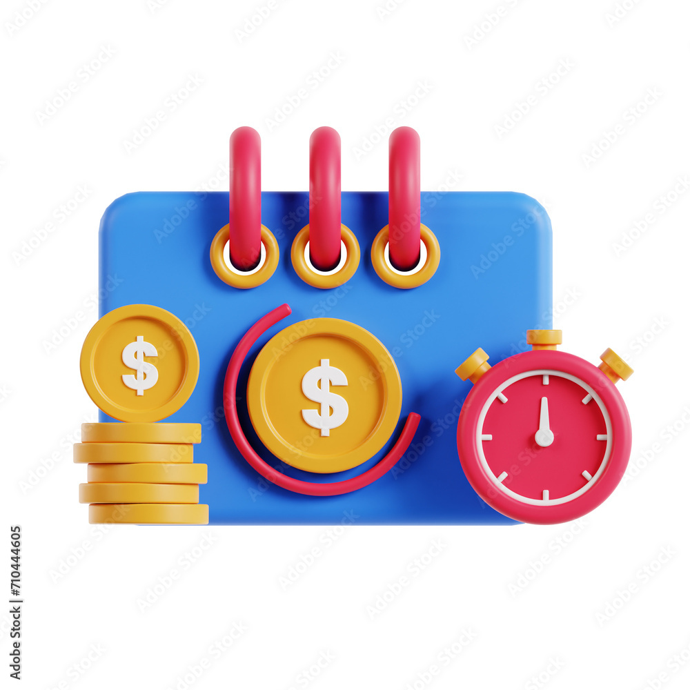 Poster 3d annuity model securing financial future with guaranteed income. 3d illustration, 3d element, 3d r