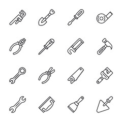 Construction Tools icon set