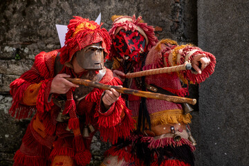 Careto de Arcas, traditional carnival mask in the Portuguese village of Macedo dos Cavaleiros.