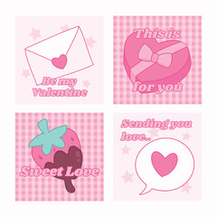 Valentine day decoration items vector art. cute and romantic love vector designs