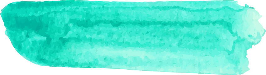 Mint  brush stroke watercolor illustration on transparent background.