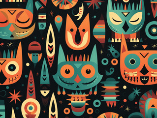 Fototapeta premium Colorful Totem illustration