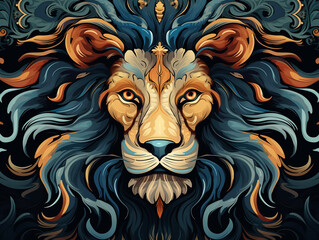 Colorful Lion illustration