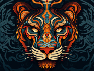 Colorful Tiger illustration