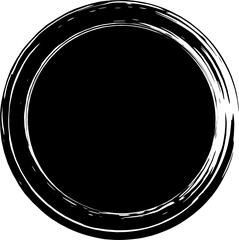 Grunge circles illustration on transparent background.