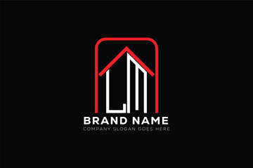 LM letter creative real estate vector logo design . LM creative initials letter logo concept. LM house sheap logo