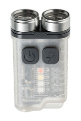 Pocket flashlight for everyday carry (EDC) on a white background.	