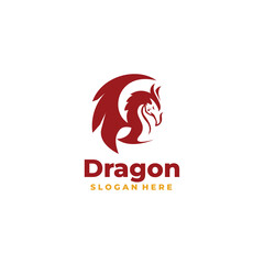 Dragon modern logo vector