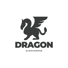 Dragon modern logo vector