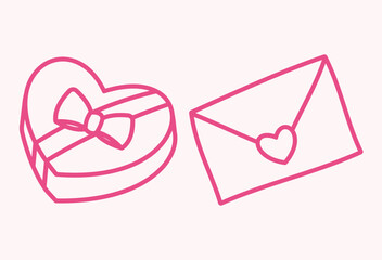 Valentine day decoration items vector art. cute and romantic love vector designs