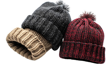 Winter Warmth Fleece Hats on a transparent background